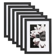 Black Calla Wood Photo Frames (Set of 6)